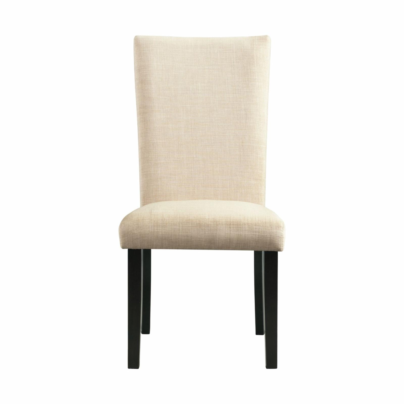 Felicia Transitional Beige Linen High-Back Side Chair