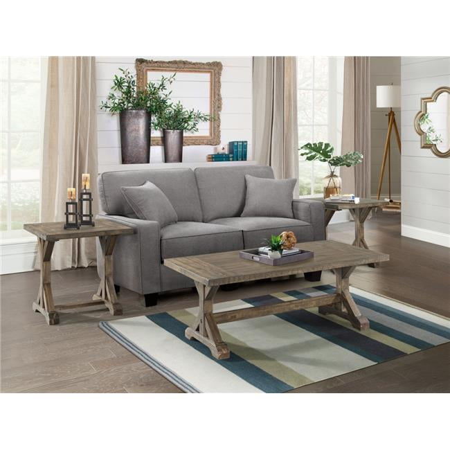 Flynn Rustic Walnut Solid Wood Square End Table