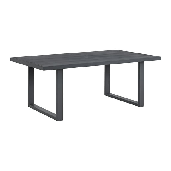 Fresca 6PC Standard Height Dining Set in Dark Grey Table Four Chairs and Bench