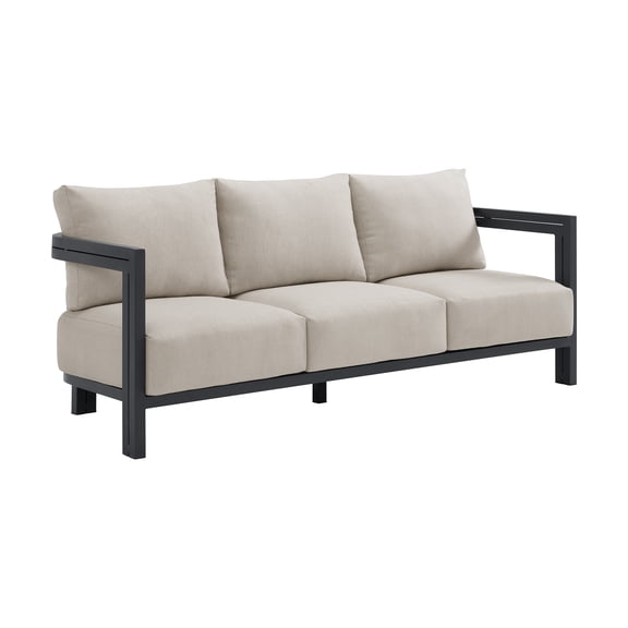 Picket House Furnishings Fresca Sofa - Dark Grey and Olefin Beige with 2 Pillows