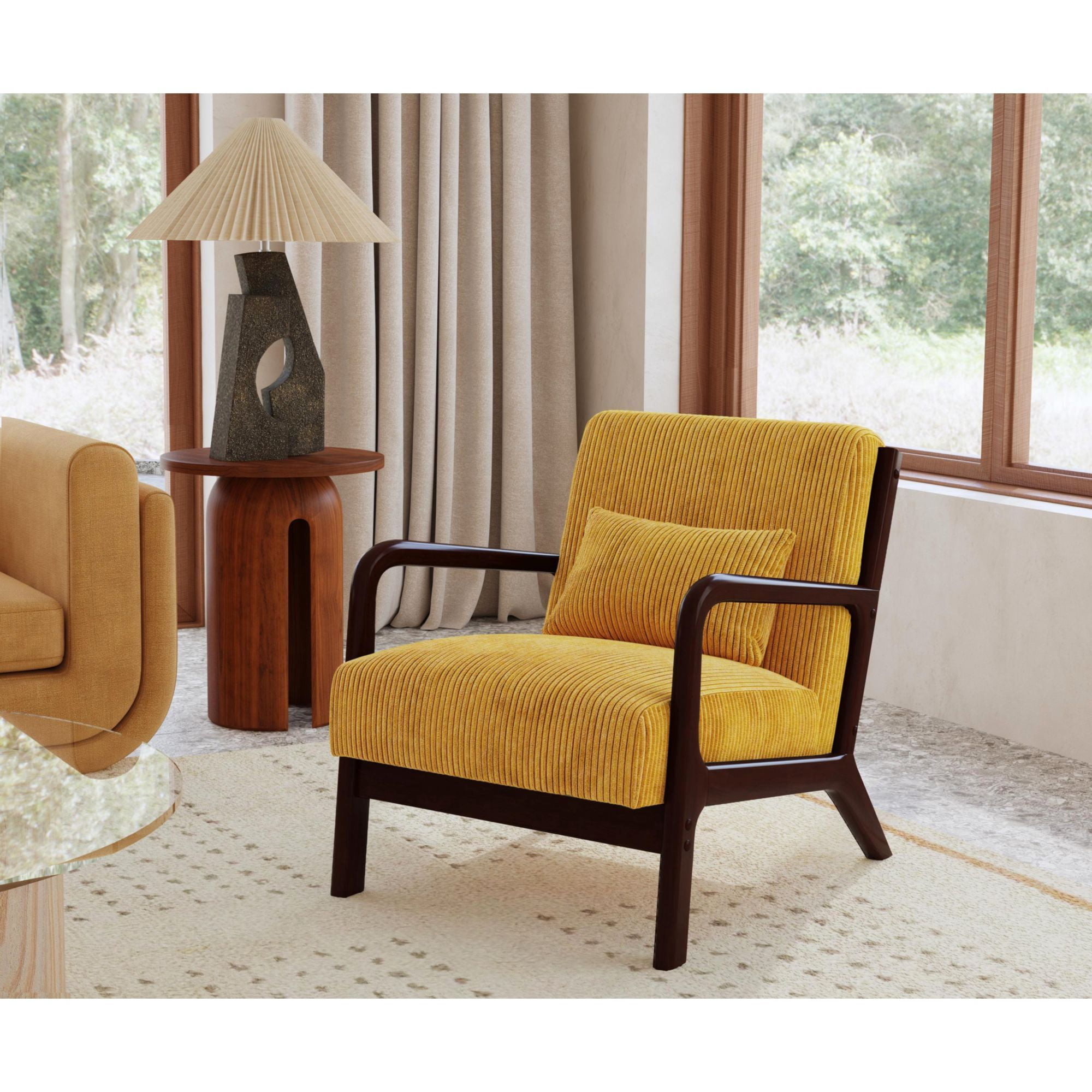 Picket House Furnishings Freya Chair in Steno Maize with Walnut ...