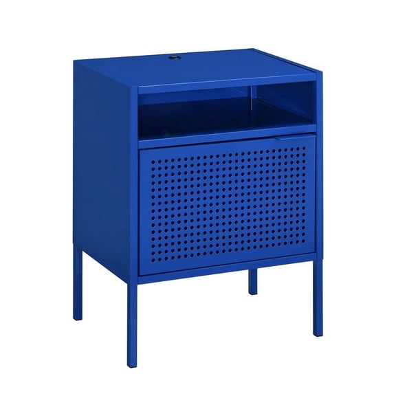 Picket House Furnishings Gemma Nightstand with USB Port in Blue