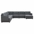 thumbnail image 1 of Elements Picket House Furnishings Gianni Right Hand Facing Modular 7PC Sectional Set in Charcoal, 1 of 8