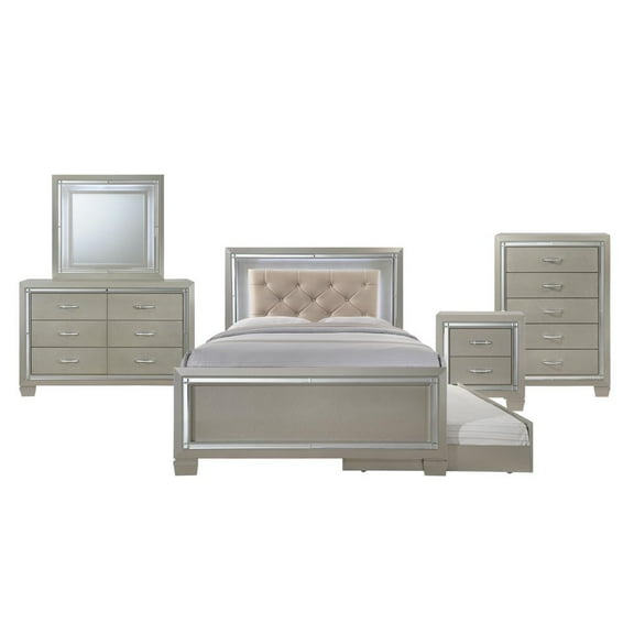 Picket House Furnishings Glamour 6 Piece Full Panel Bedroom Set