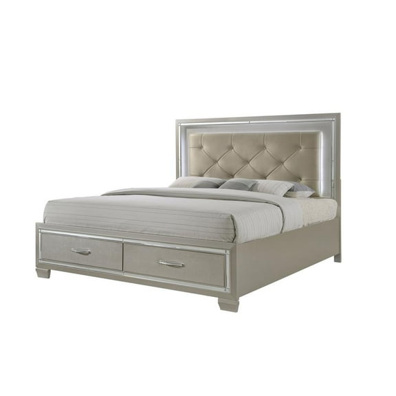 Picket House Furnishings Glamour King Platform Storage Bed