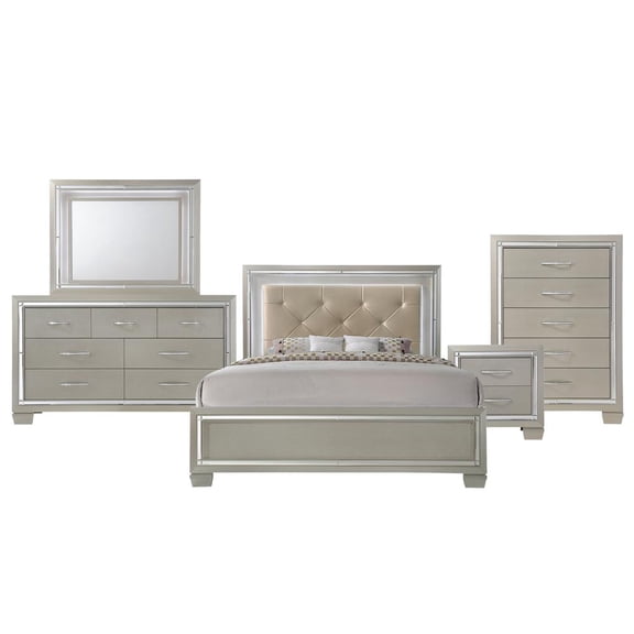 Picket House Furnishings Glamour Queen Panel  5PC Bedroom Set
