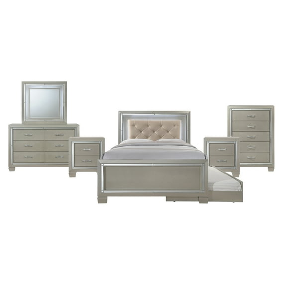 Picket House Furnishings Glamour Youth Bedroom Set, Multiple Sizes, Multiple Configurations