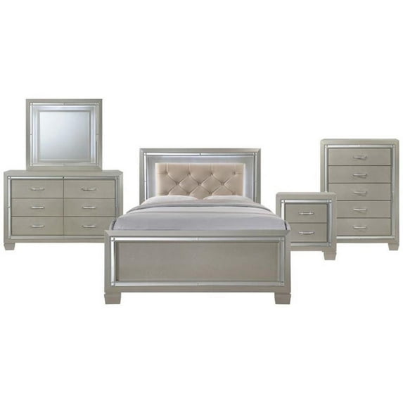 Picket House Furnishings Glamour 5 Piece Full Panel Bedroom Set
