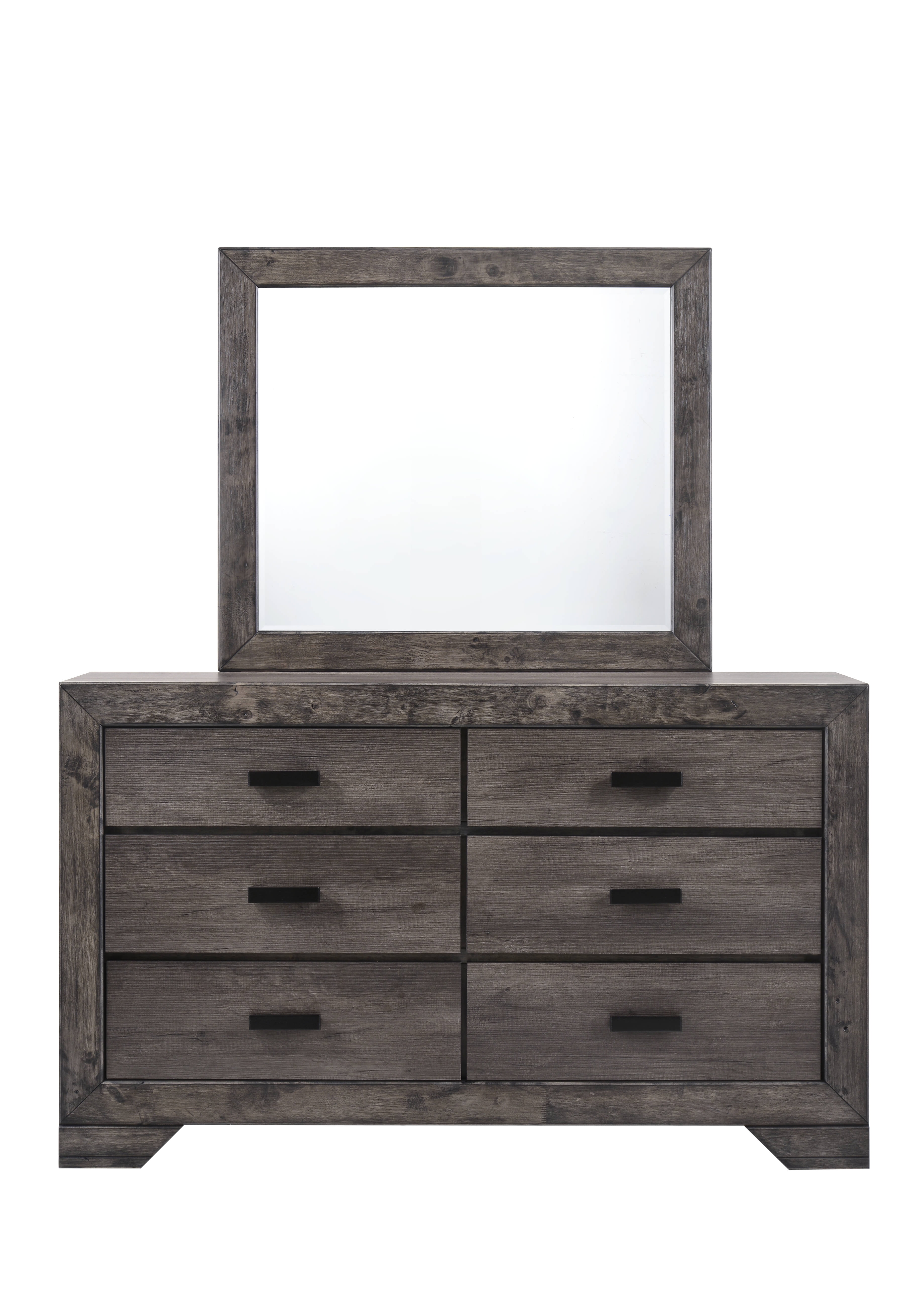 Grey Dresser and Mirror Set for Home Decor and Storage Solutions
