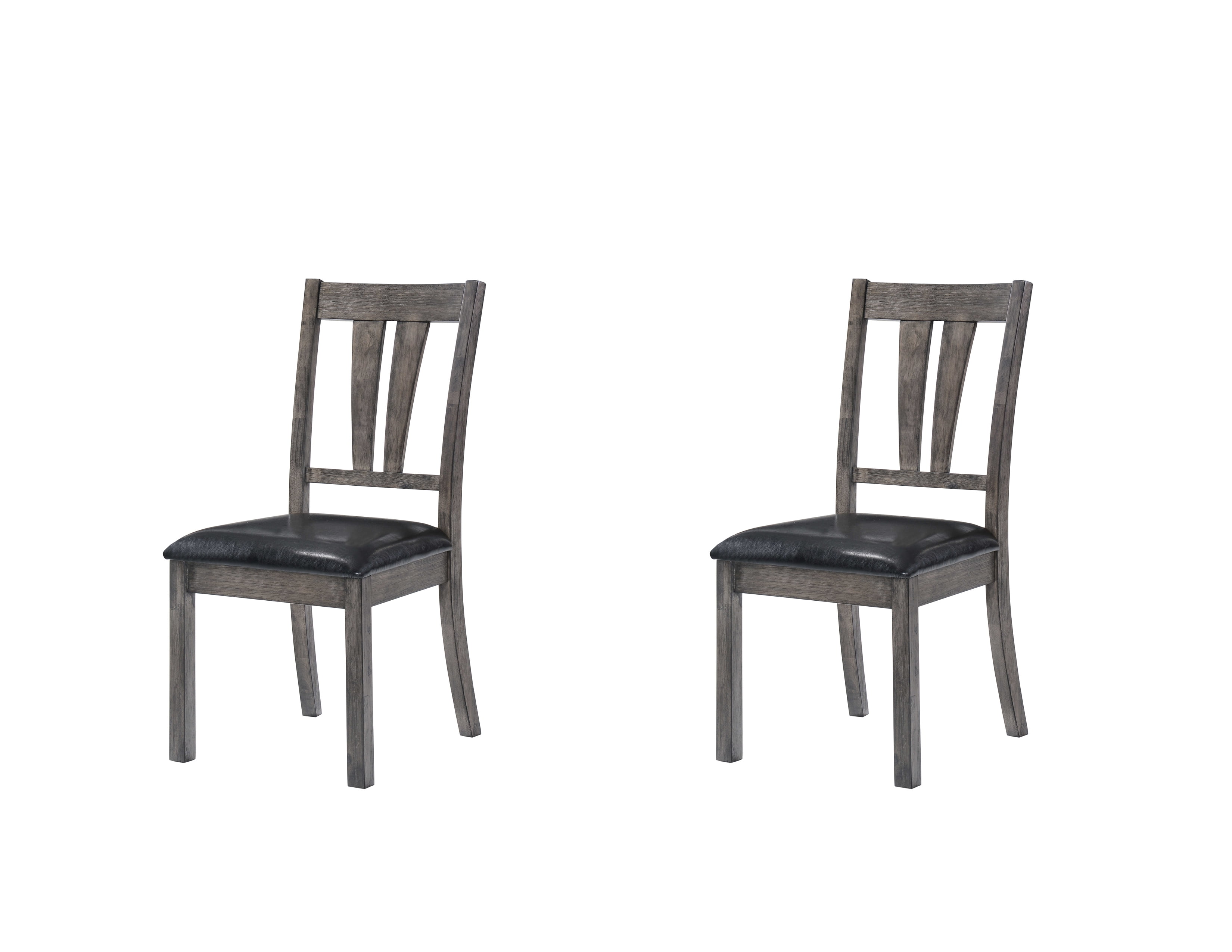 Picket House Furnishings Grayson Fan Back Chair w. PU SeatGrey Oak