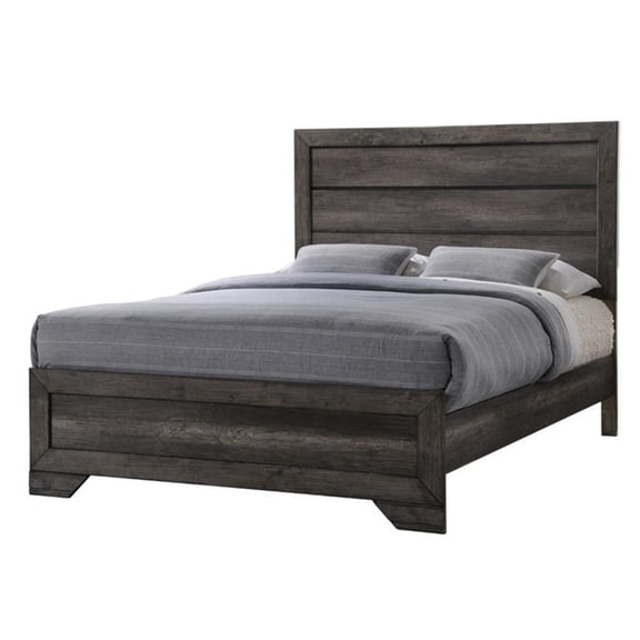 Picket House Furnishings Grayson King Panel Bed in Gray Oak