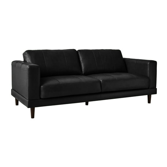 Picket House Furnishings Hanson Square Arms Sofa in Fiero Black