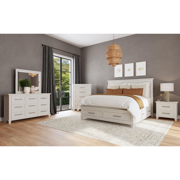 Picket House Furnishings Henrik Queen Storage Bed in Ivory