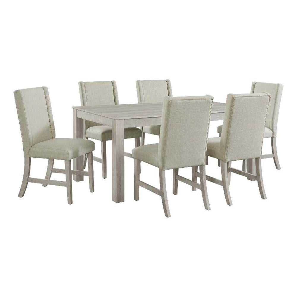 Picket House Furnishings Holmes 7PC Standard Height Dining Set in White