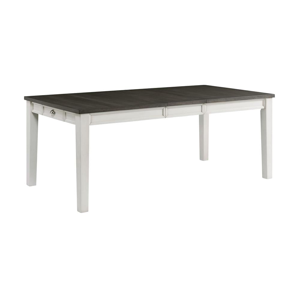Cottage Charm Two-Tone Extendable Dining Table with Storage