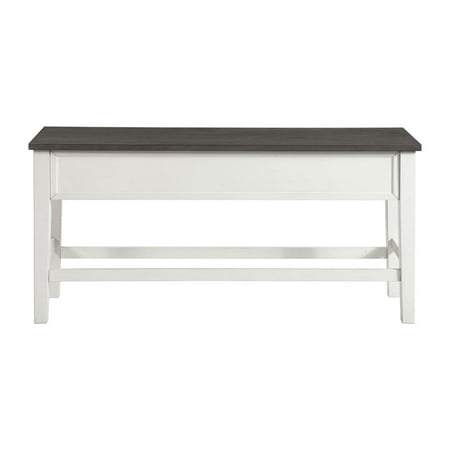 Picket House Furnishings Jamison Storage Counter Dining Bench in Gray