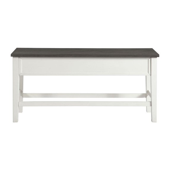 Picket House Furnishings Jamison Storage Counter Dining Bench in Gray