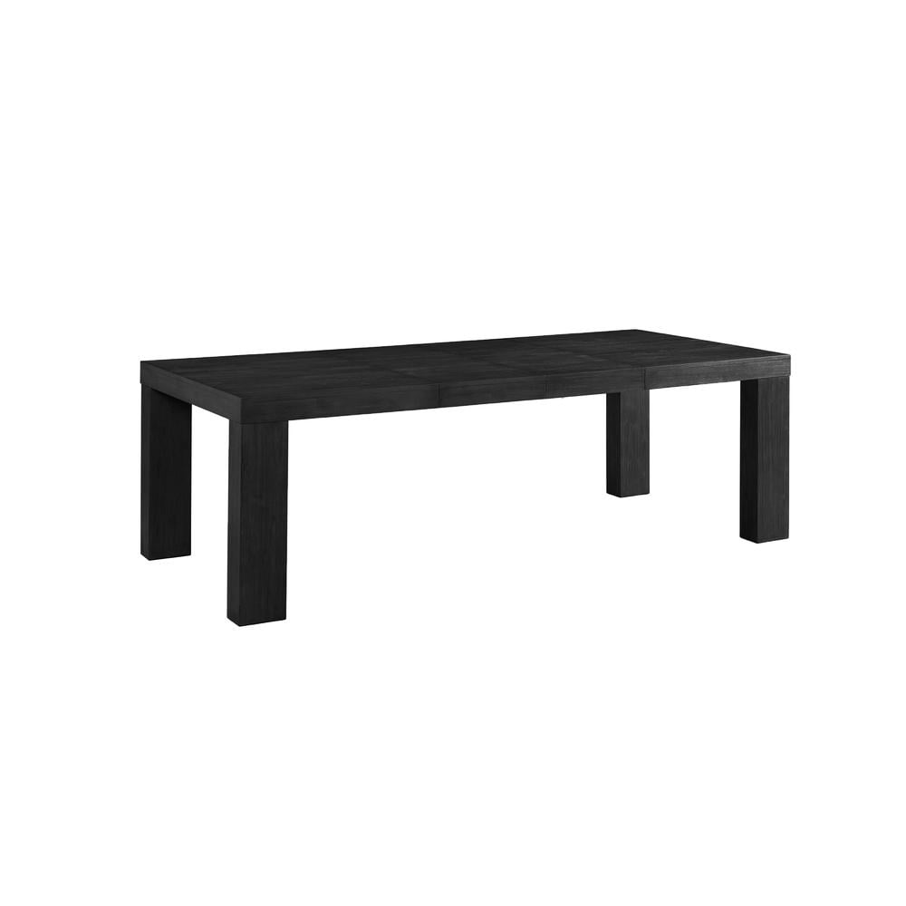 Jasper Black Wood Extendable Rectangular Dining Table