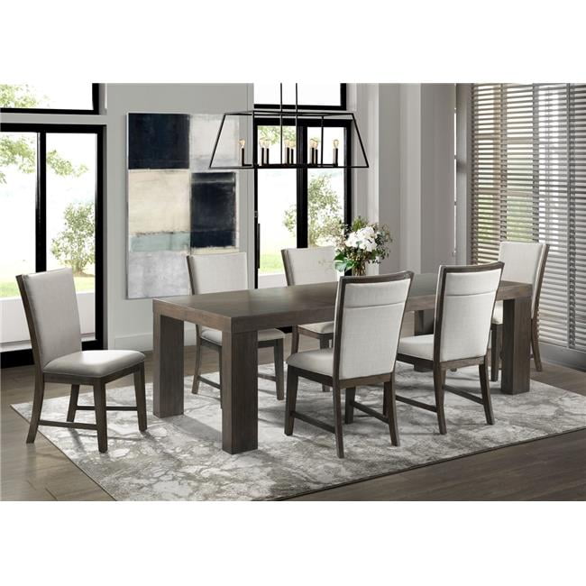 Jasper High Back Gray Upholstered Side Chair Set