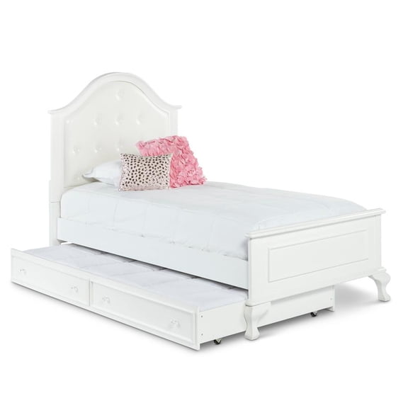 Picket House Furnishings Jenna Twin Bed with Trundle in White