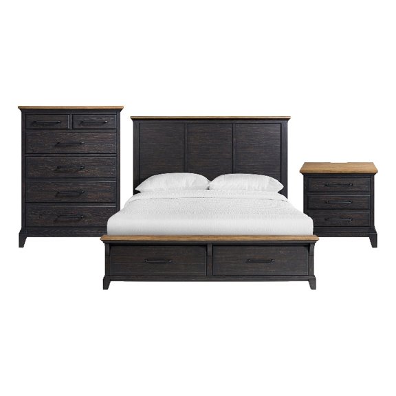 Picket House Furnishings Johnshaven King Storage 3PC Bedroom Set in Espresso