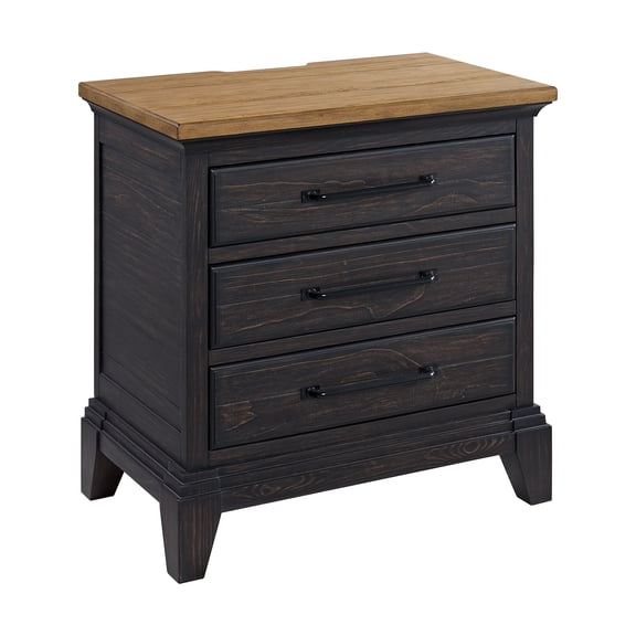 Picket House Furnishings Johnshaven Nightstand w/ Charger&Sensor Light -Espresso