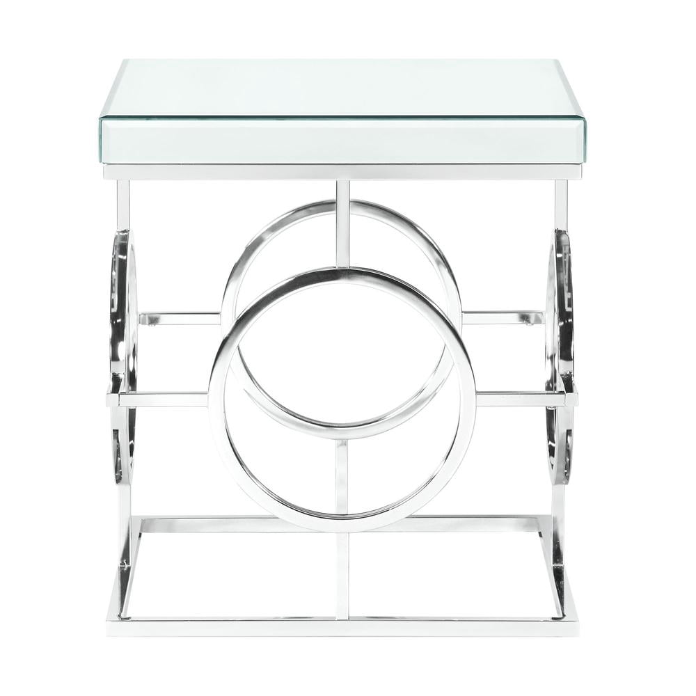 Picket House Furnishings Katie Square Mirrored End Table