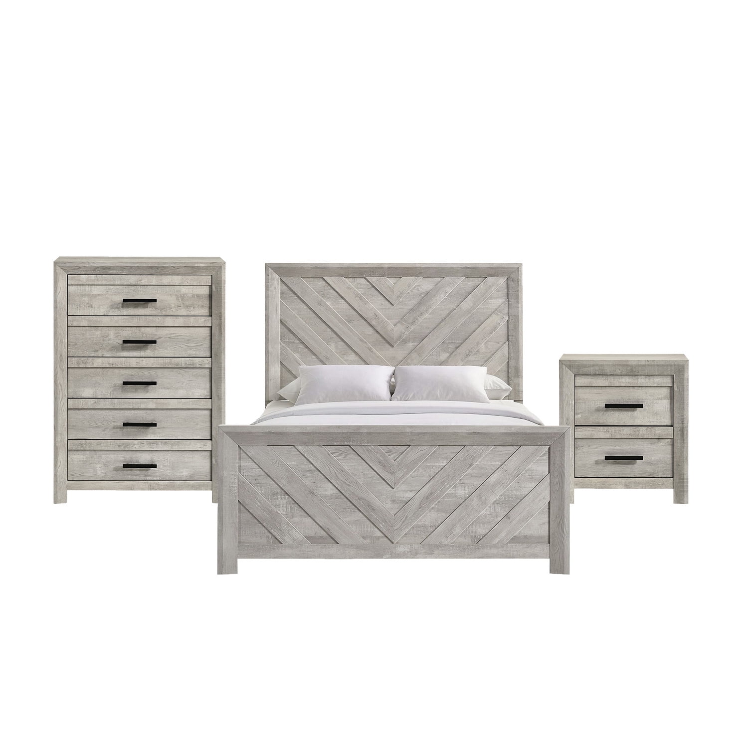 Picket House Furnishings Keely Full Panel 3PC Bedroom Set in White