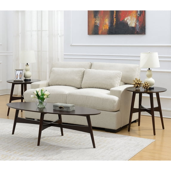 Picket House Furnishings Kiera 3PC Occasional Table Set in Cherry