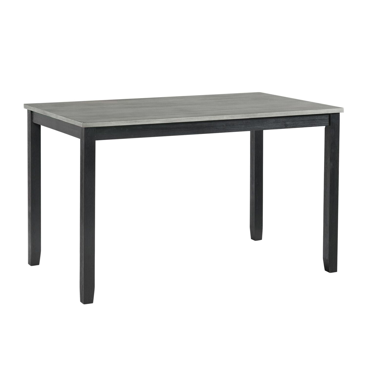 Kona Gray and Black Transitional Rectangular Dining Set with 4 Chairs