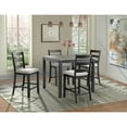 thumbnail image 1 of Picket House Furnishings Kona Gray 5-Piece Counter Height Dining Set-Table & Four Chairs, 1 of 16