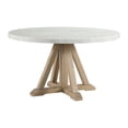 Picket House Furnishings Liam Round Dining Table in White and Natural ...