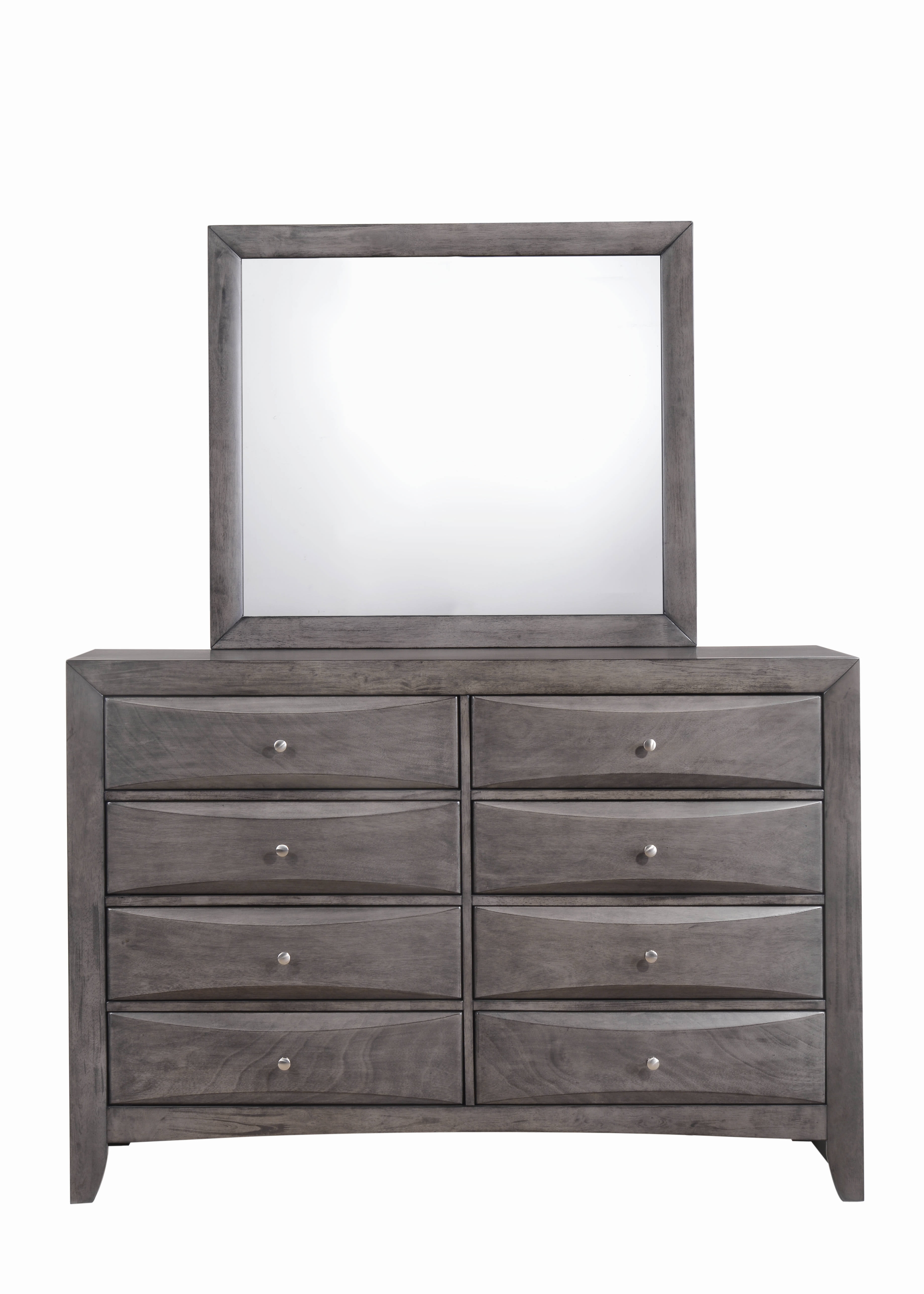Grey Dresser and Mirror Set for Home Decor and Storage Solutions