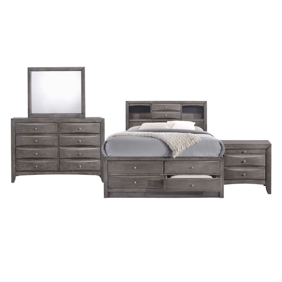 Picket House Furnishings Madison Storage Bedroom Set, Multiple Sizes, Multiple Finishes, Multiple Configurations