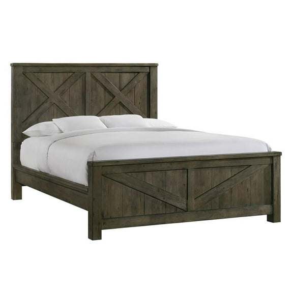 Picket House Furnishings Memphis King Panel Bed in Grey