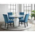 thumbnail image 1 of Picket House Furnishings Odette White 5PC Dining Set-Round Table&4 Navy Chairs, 1 of 4