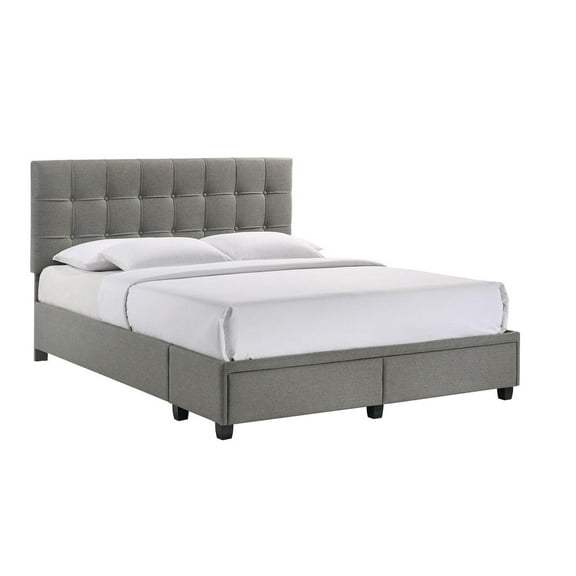 Picket House Furnishings Pasadena Queen Platform Storage Bed in Gray