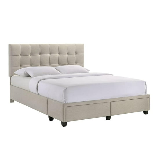 Picket House Furnishings Pasadena Queen Platform Storage Bed in White