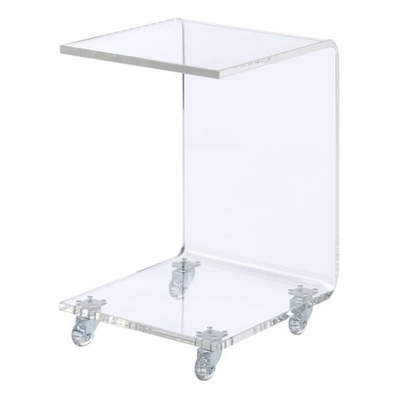 Picket House Furnishings Peek Acrylic Snack Table in Clear