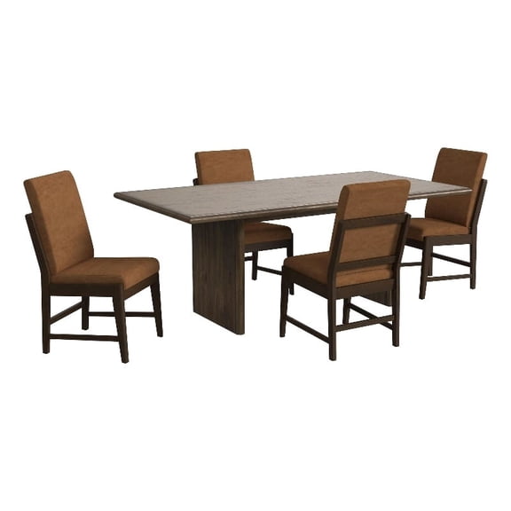 Picket House Furnishings Perth 5PC Standard Height Dining Set in Brown