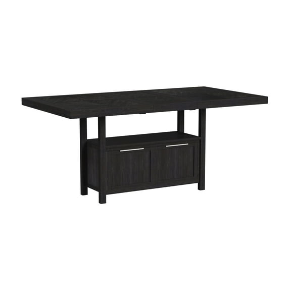 Pinnacle 6PC Counter Height Dining Set in Charcoal Table  Four Chairs Bench