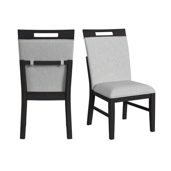 Picket House Furnishings Pinnacle Dining Side Chair Set in Charcoal