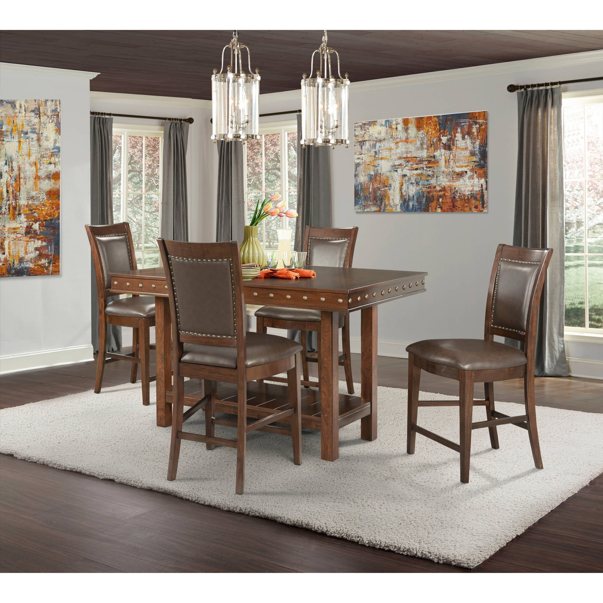 Picket House Furnishings Pruitt Counter 5pc Dining Set Table 4