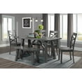 thumbnail image 1 of Picket House Furnishings Regan 6PC Dining Set in Gray-Table, 4 Side Chairs & Bench, 1 of 4