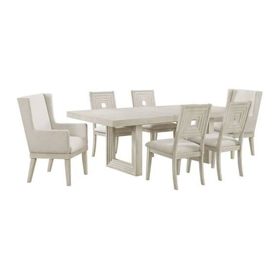 Picket House Furnishings Rhiannon 7PC Standard Height Dining Set - Antique White
