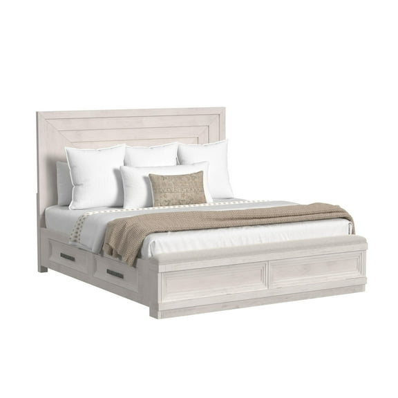 Picket House Furnishings Rhiannon King Storage Bed in Antique White