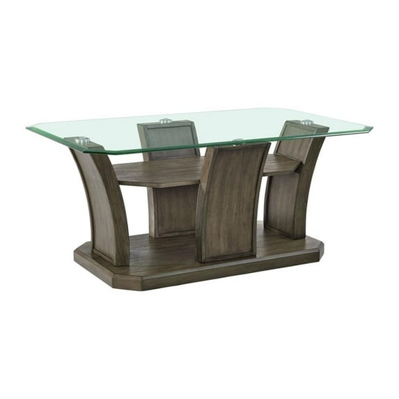 Picket House Furnishings Simms Rectangular Coffee Table in Gray