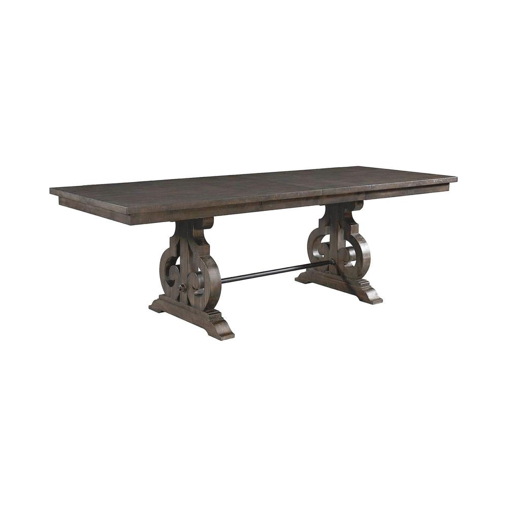 Smokey Walnut Extendable Counter Height Dining Table