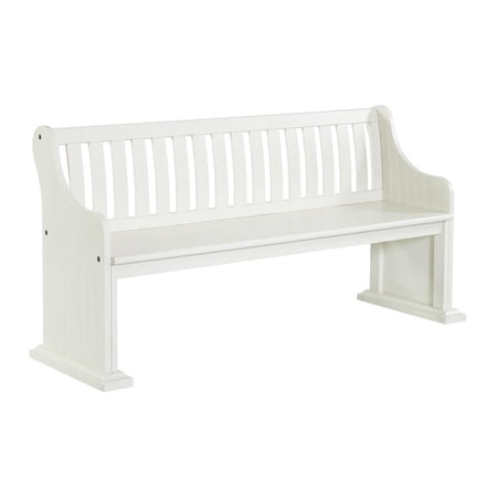 Picket House Furnishings Stanford Pew Bench in White