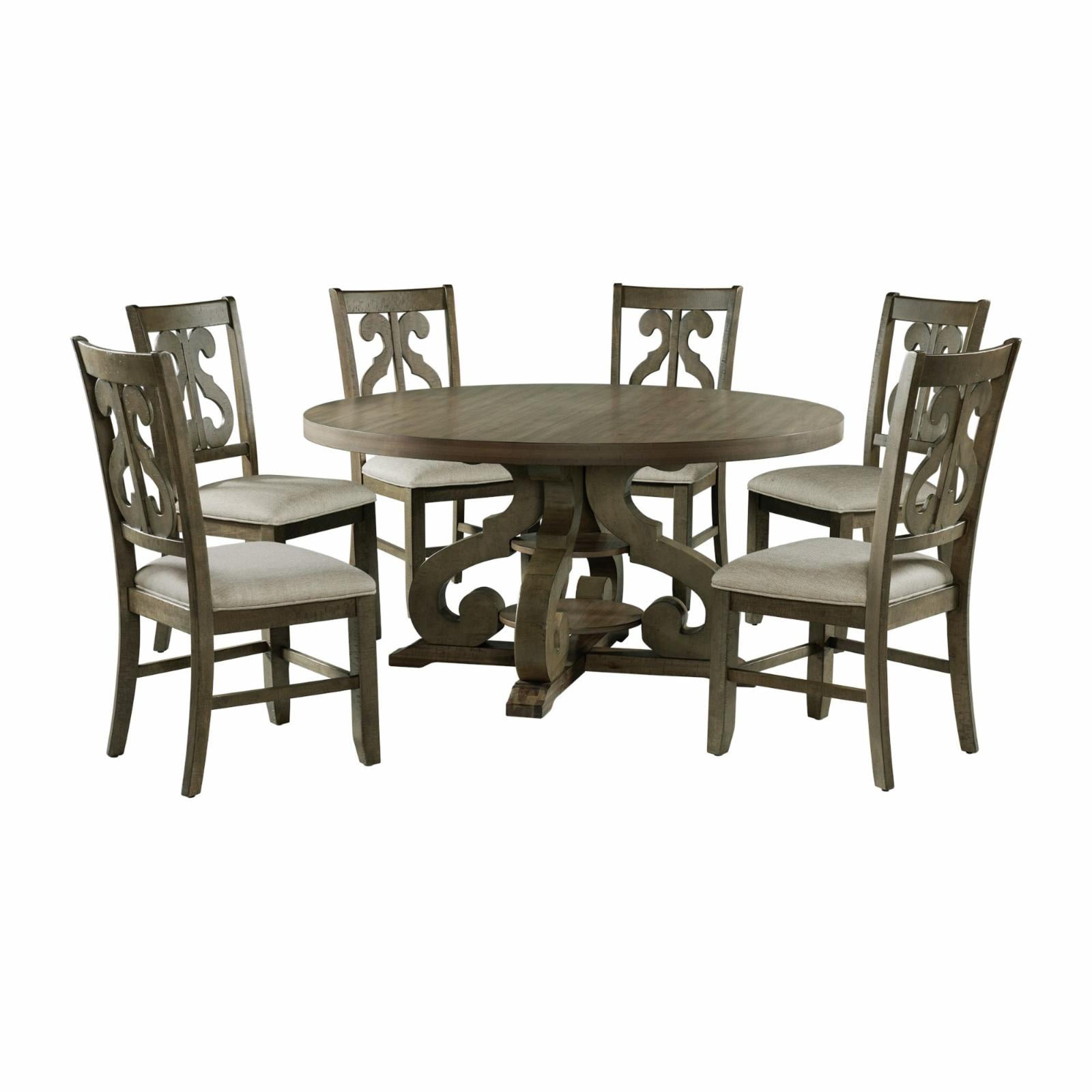 Picket House Furnishings Stanford Round 7 Piece Dining SetTable and